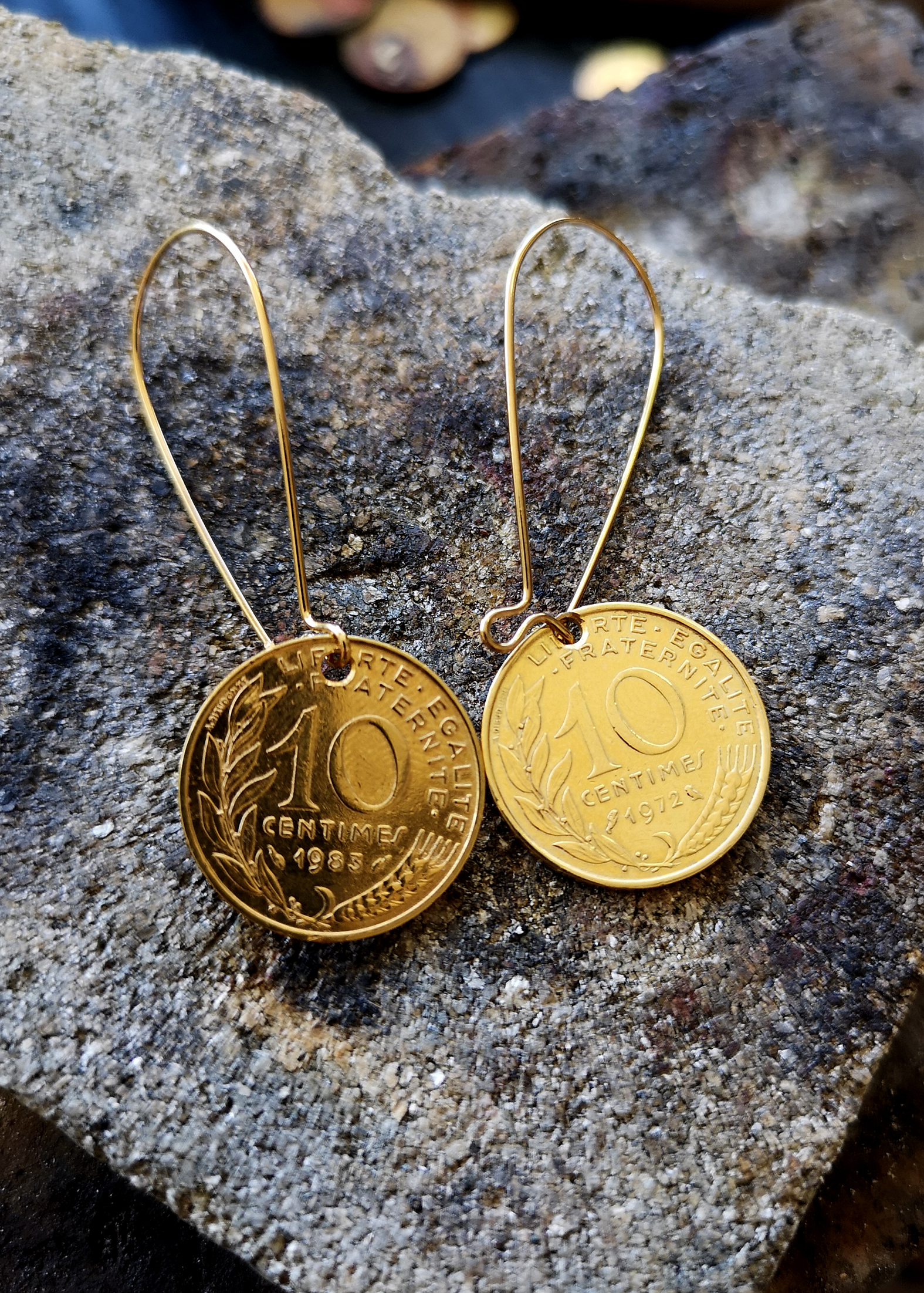 Boucles d'oreilles 10 centimes – Image 3