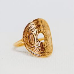 Bague le p'tit franc sous 10 or
