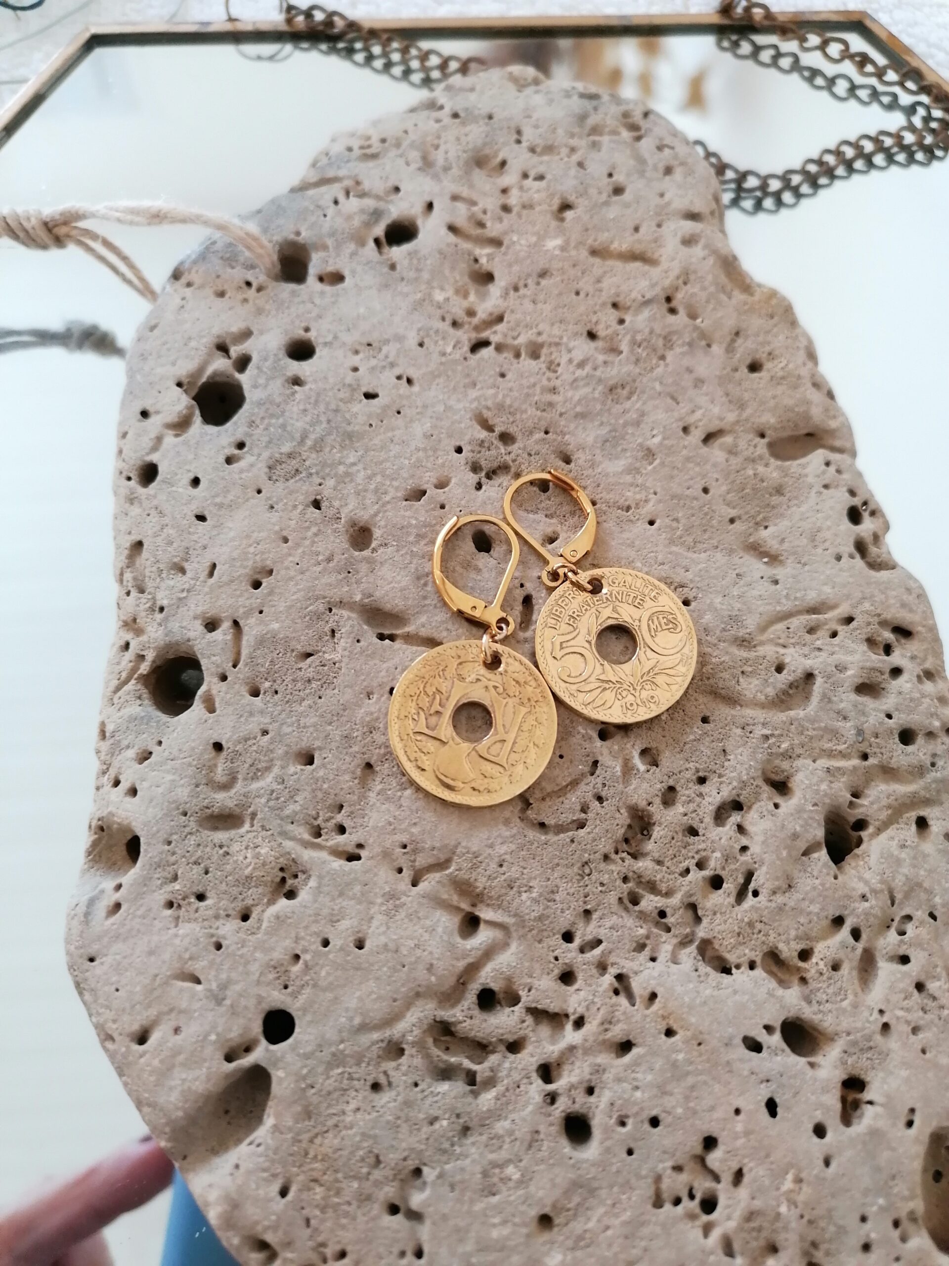 Boucles d'oreilles Fraternité 5 Sous – Image 2