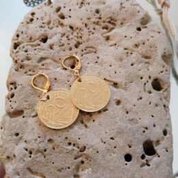 Boucles d'oreilles 20 centimes
