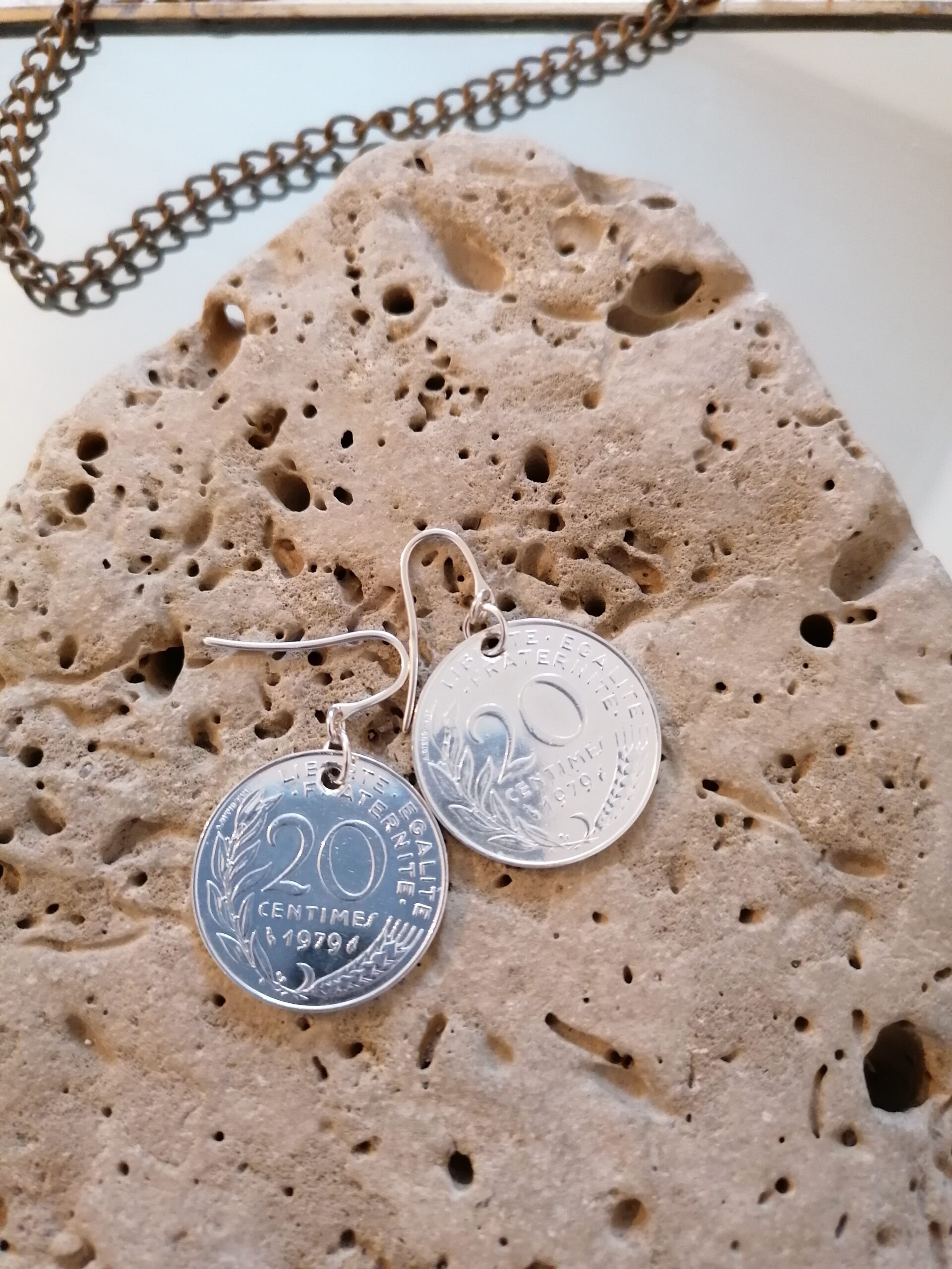 Boucles d'oreilles 20 centimes – Image 3