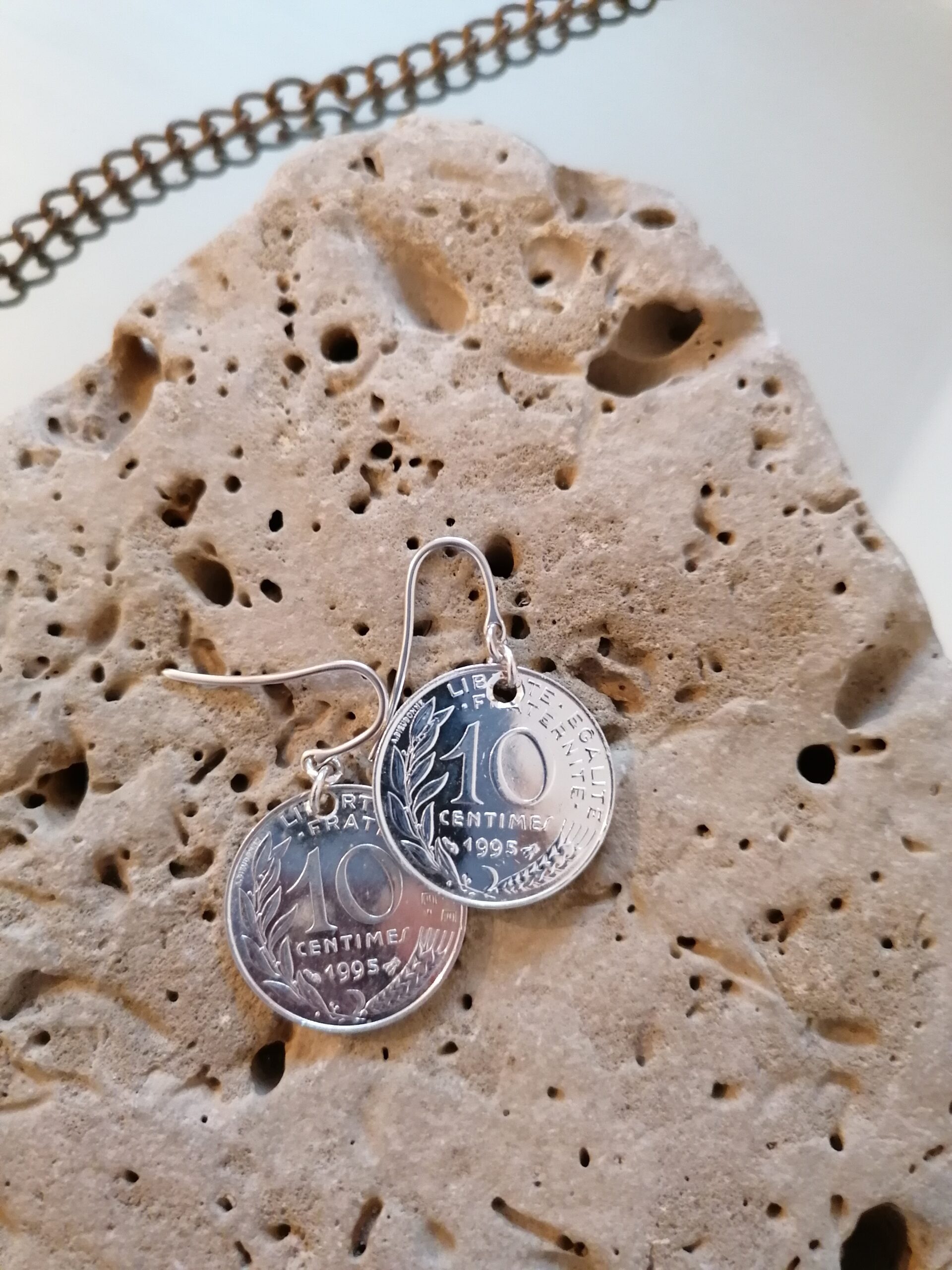 Boucles d'oreilles 10 centimes