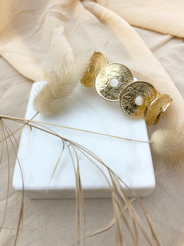 Bracelet Diadème Fraternité 25 sous or