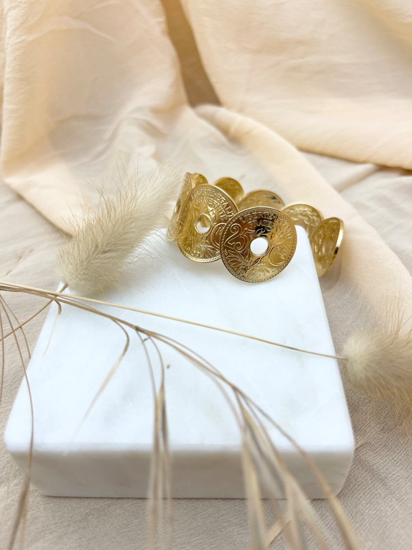 Bracelet Diadème Fraternité 25 sous or