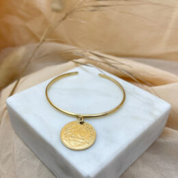 Bracelet pampille Jonc fin 10 or