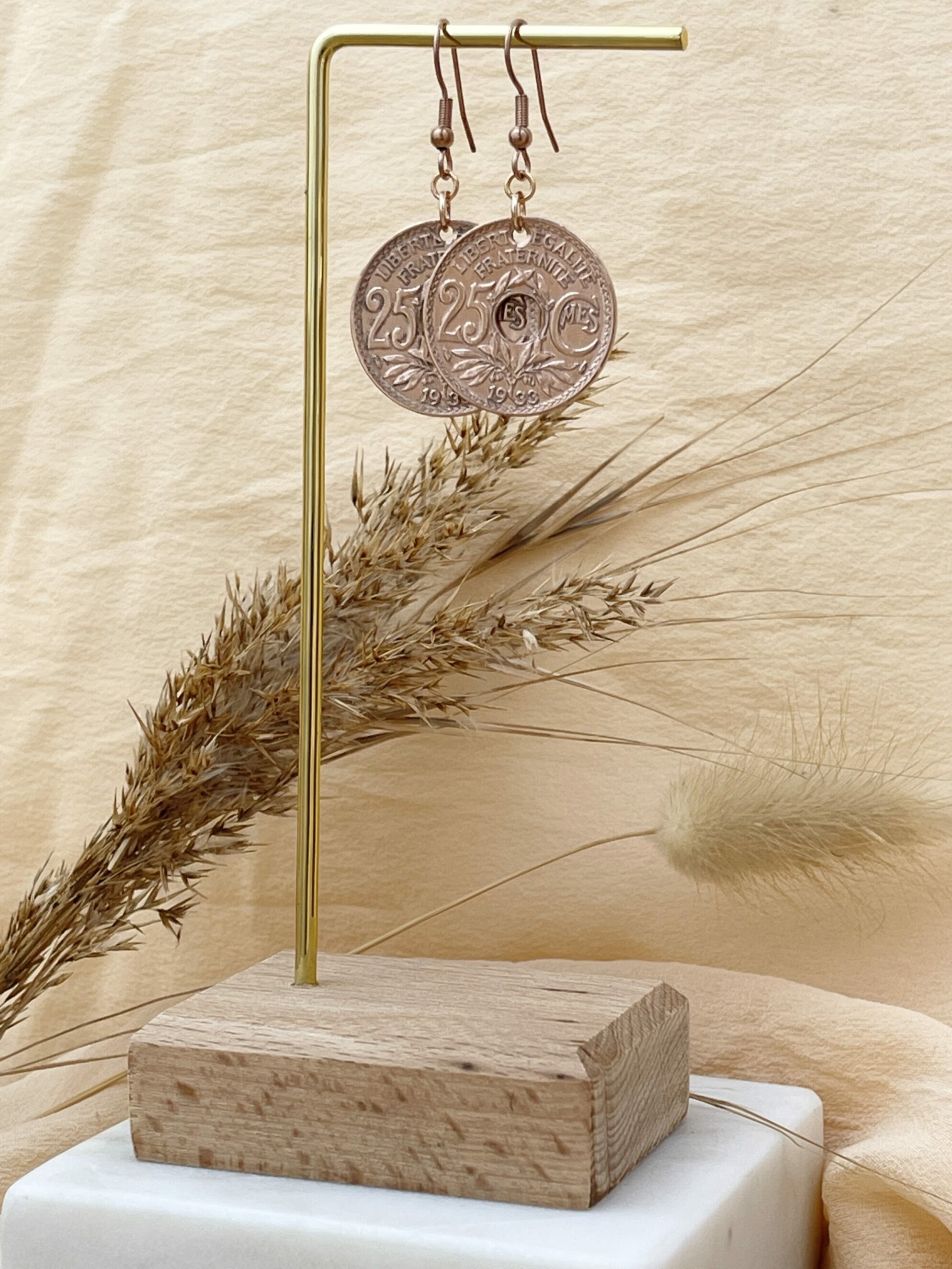 Boucles d'oreilles Fraternité 25 Sous