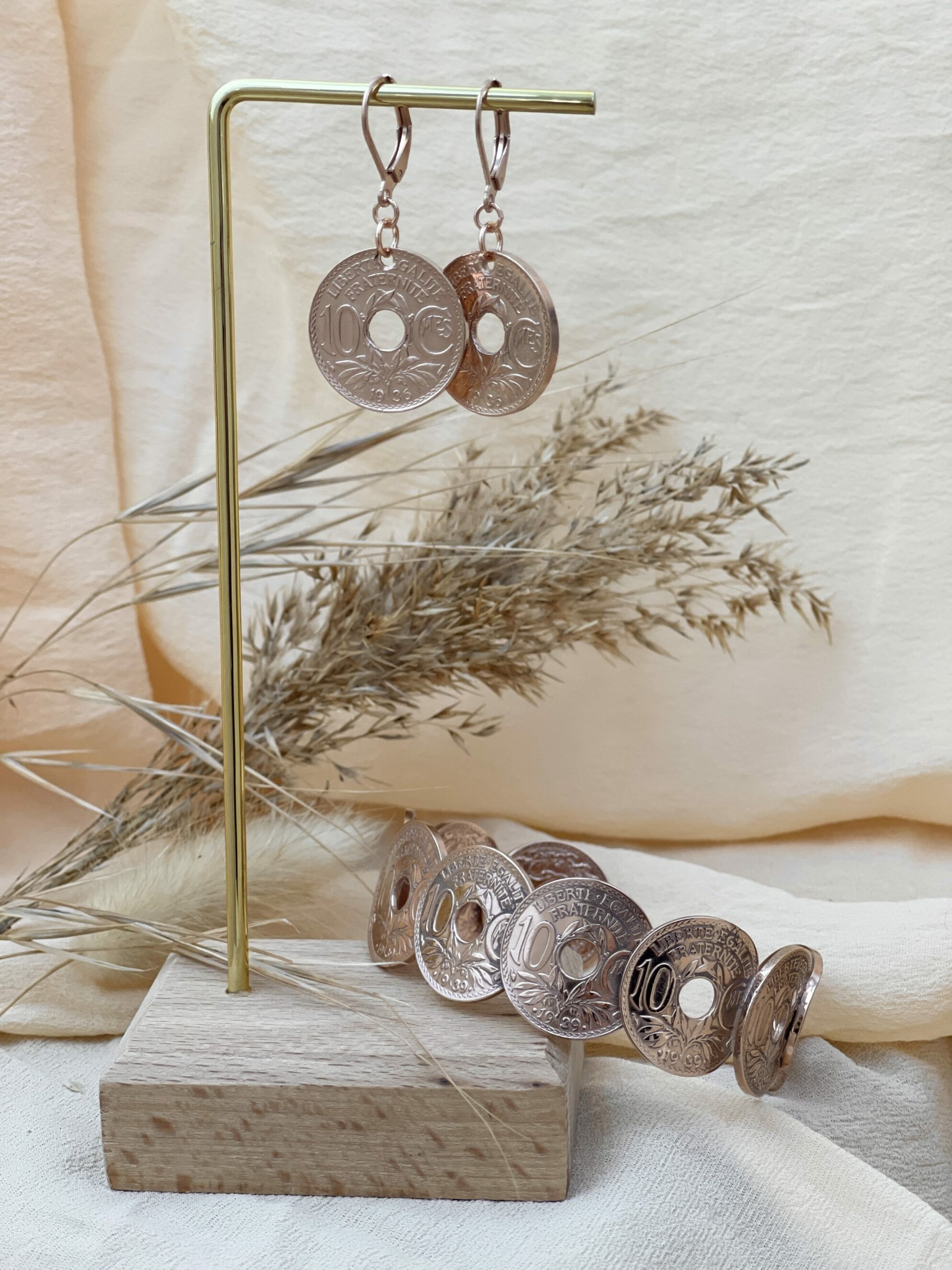 Boucles d'oreilles Fraternité 10 Sous – Image 2
