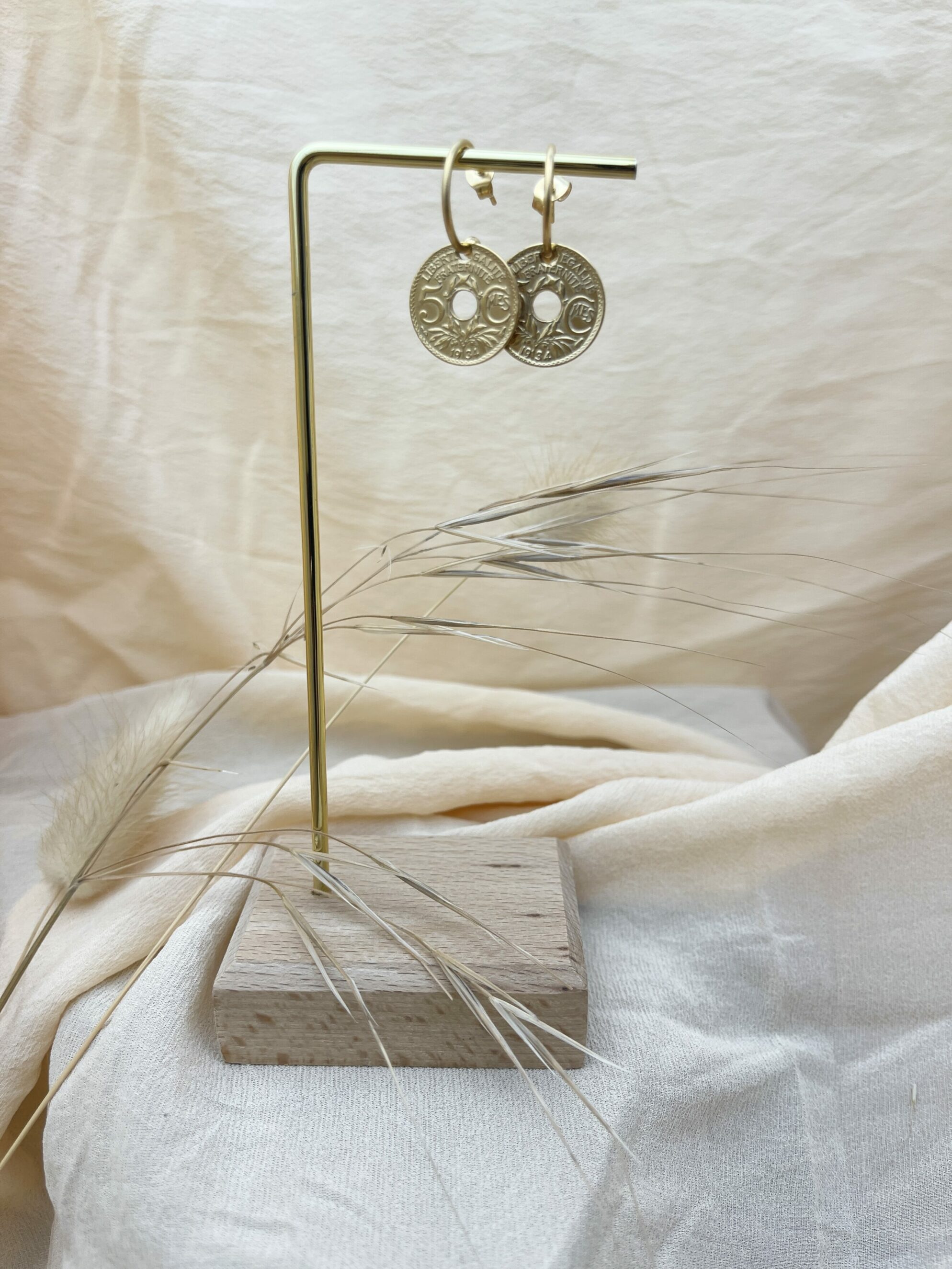 Boucles d'oreilles Fraternité 5 Sous – Image 3