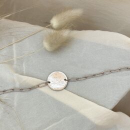 Bracelet trombone 1 franc or rose