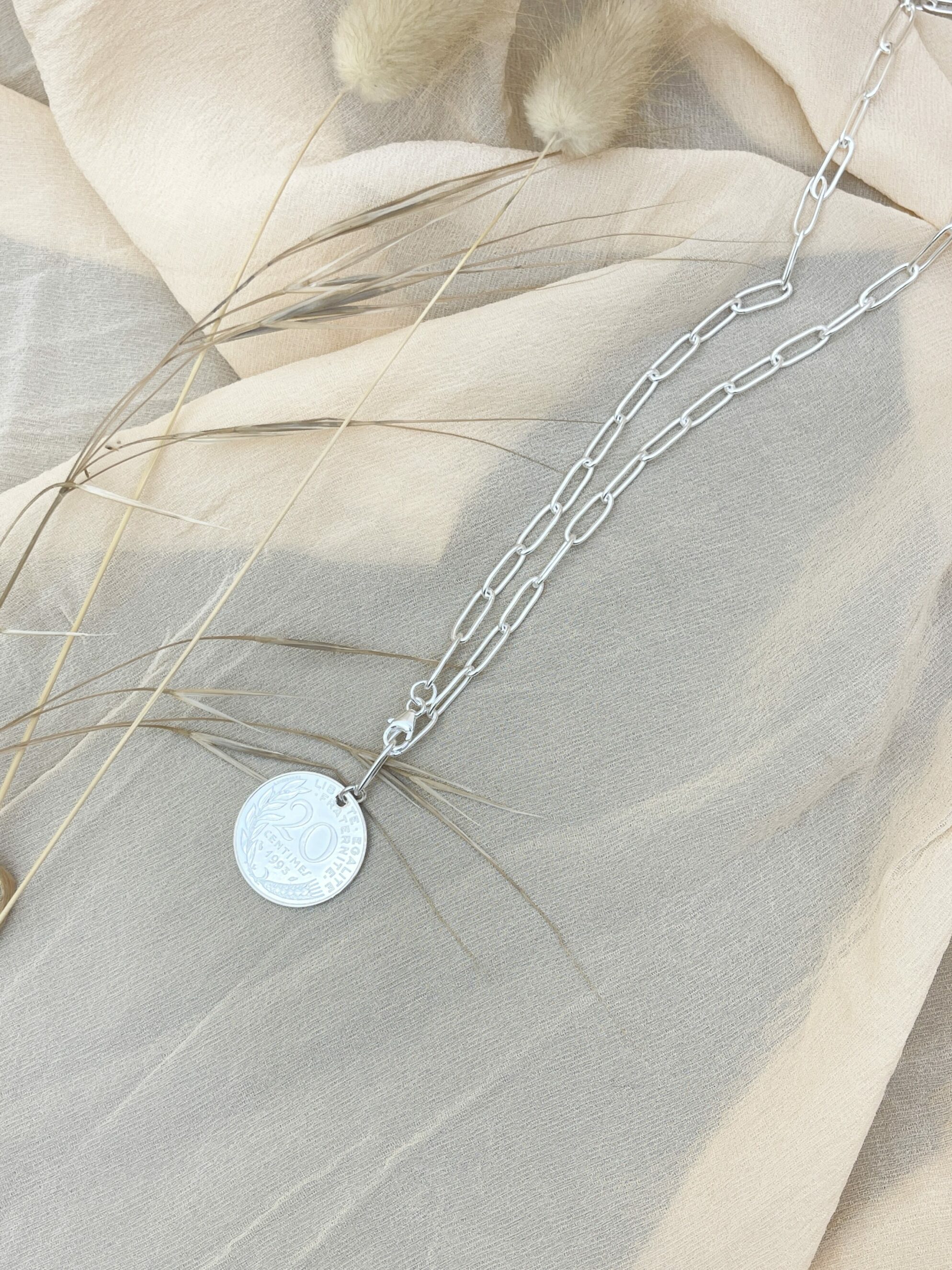 Collier le P'tit Franc chaîne trombone