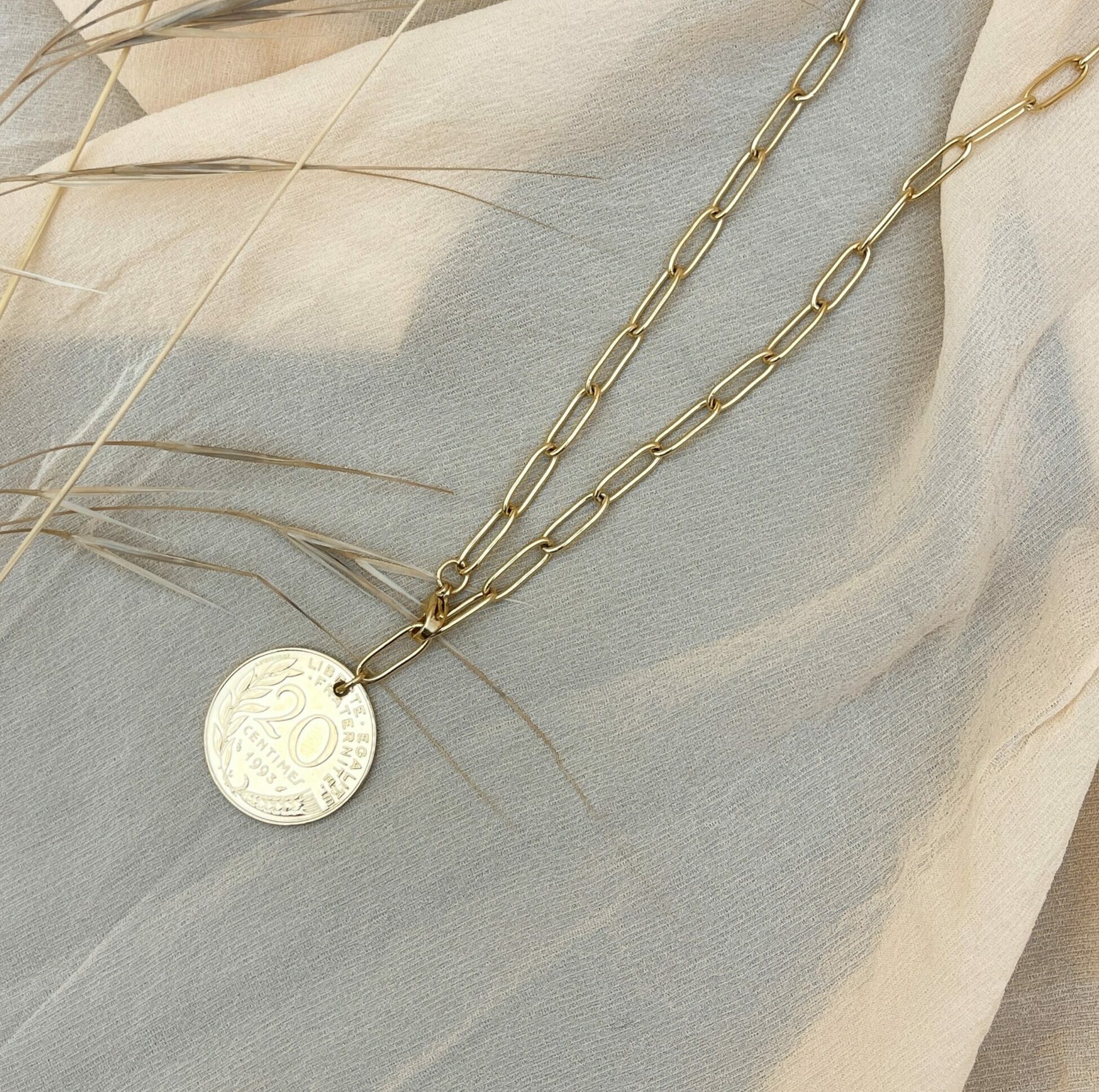 Collier le P'tit Franc chaîne trombone – Image 2