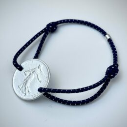 Bracelet 1 Franc argent Massif
