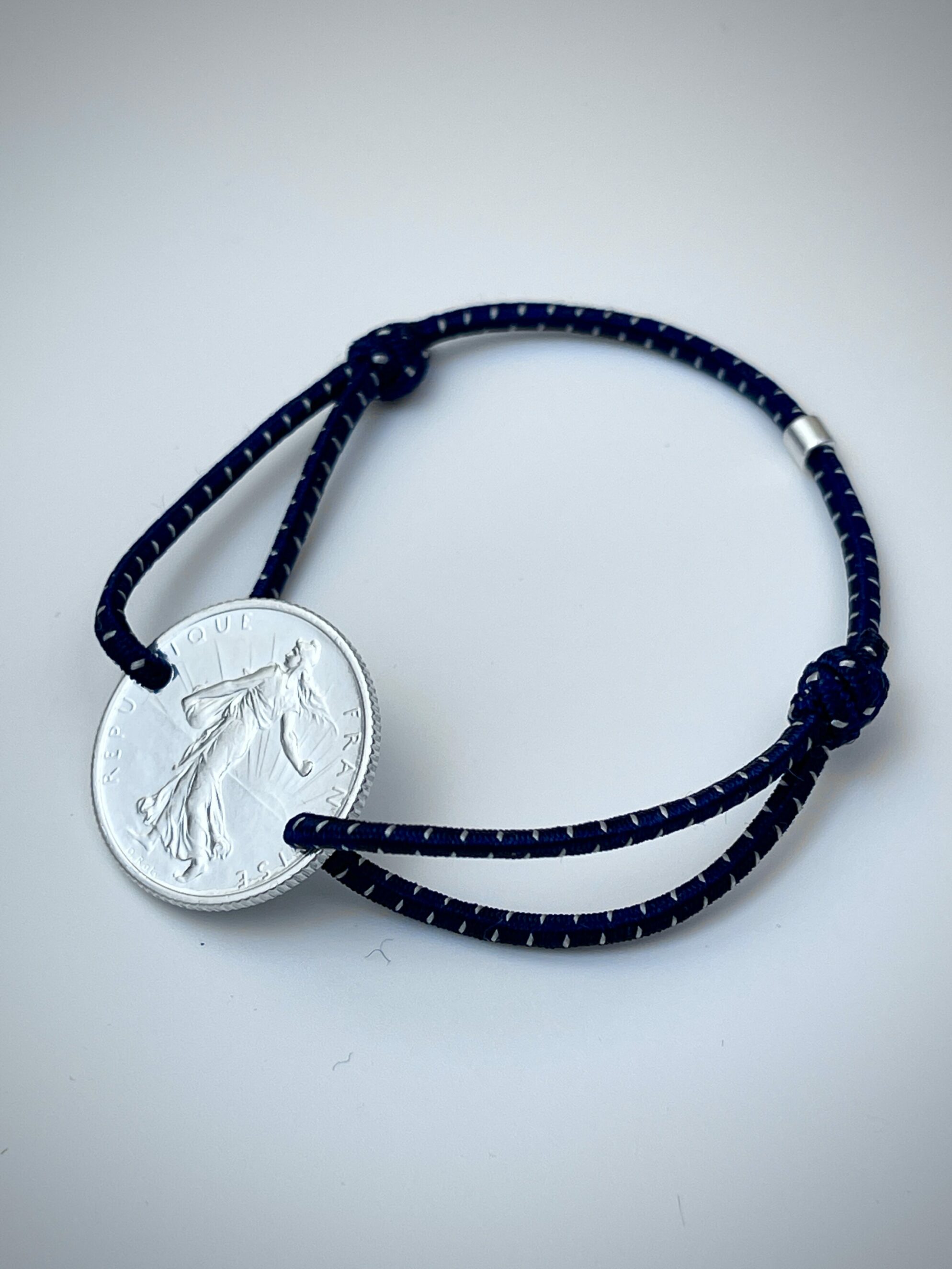 Bracelet 1 Franc argent Massif
