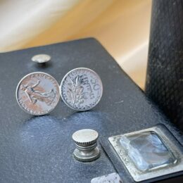 Boutons de manchette 50 cts Arg. Massif
