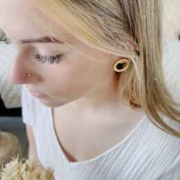 Boucles d'oreille liberté or le ptit franc