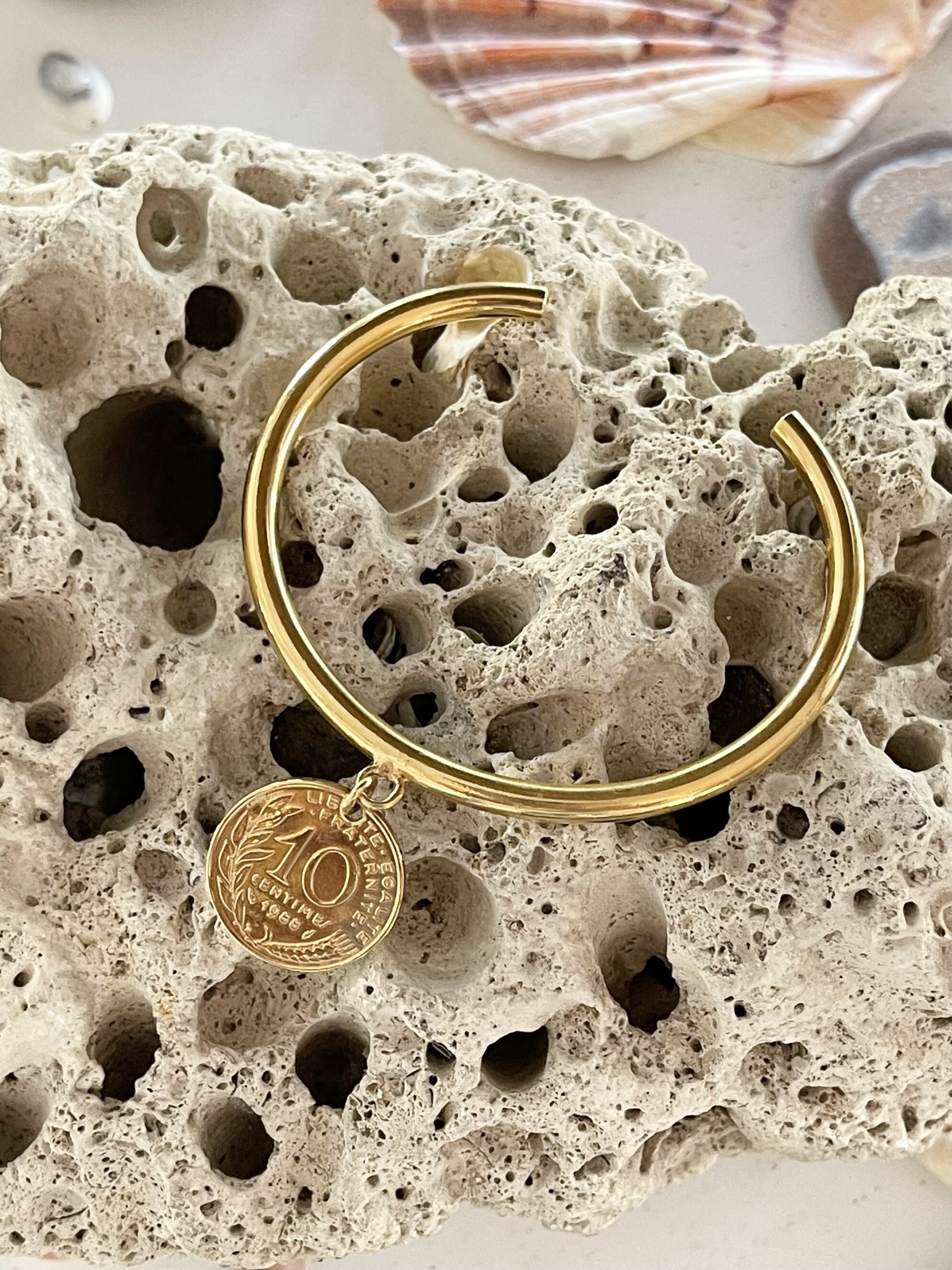 Bracelet jonc olympe or