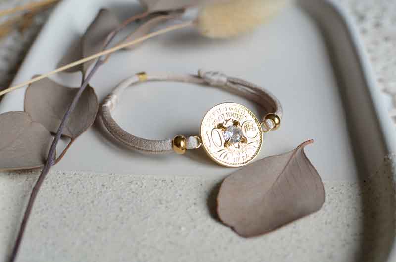 Bracelet Fraternité 10 cts Etoilé cordon