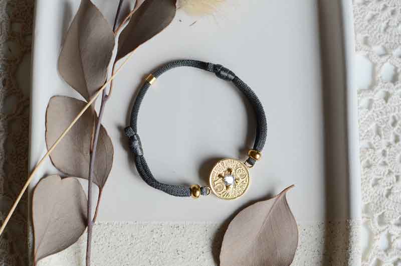 Bracelet Fraternité 5 cts Etoilé cordon