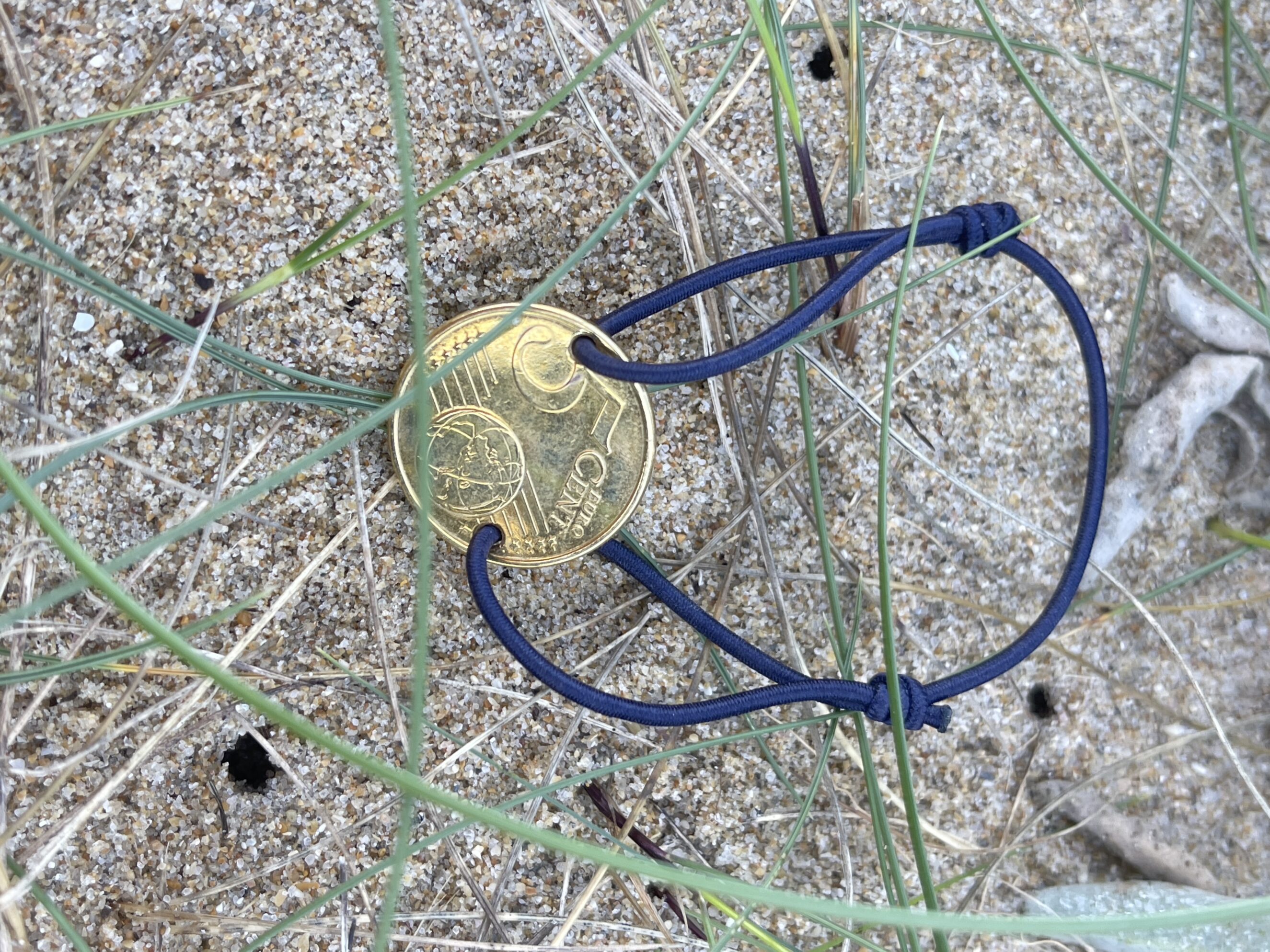 bracelet_pièce_d'euros_2013_cordon_élastique_le_ptit_franc