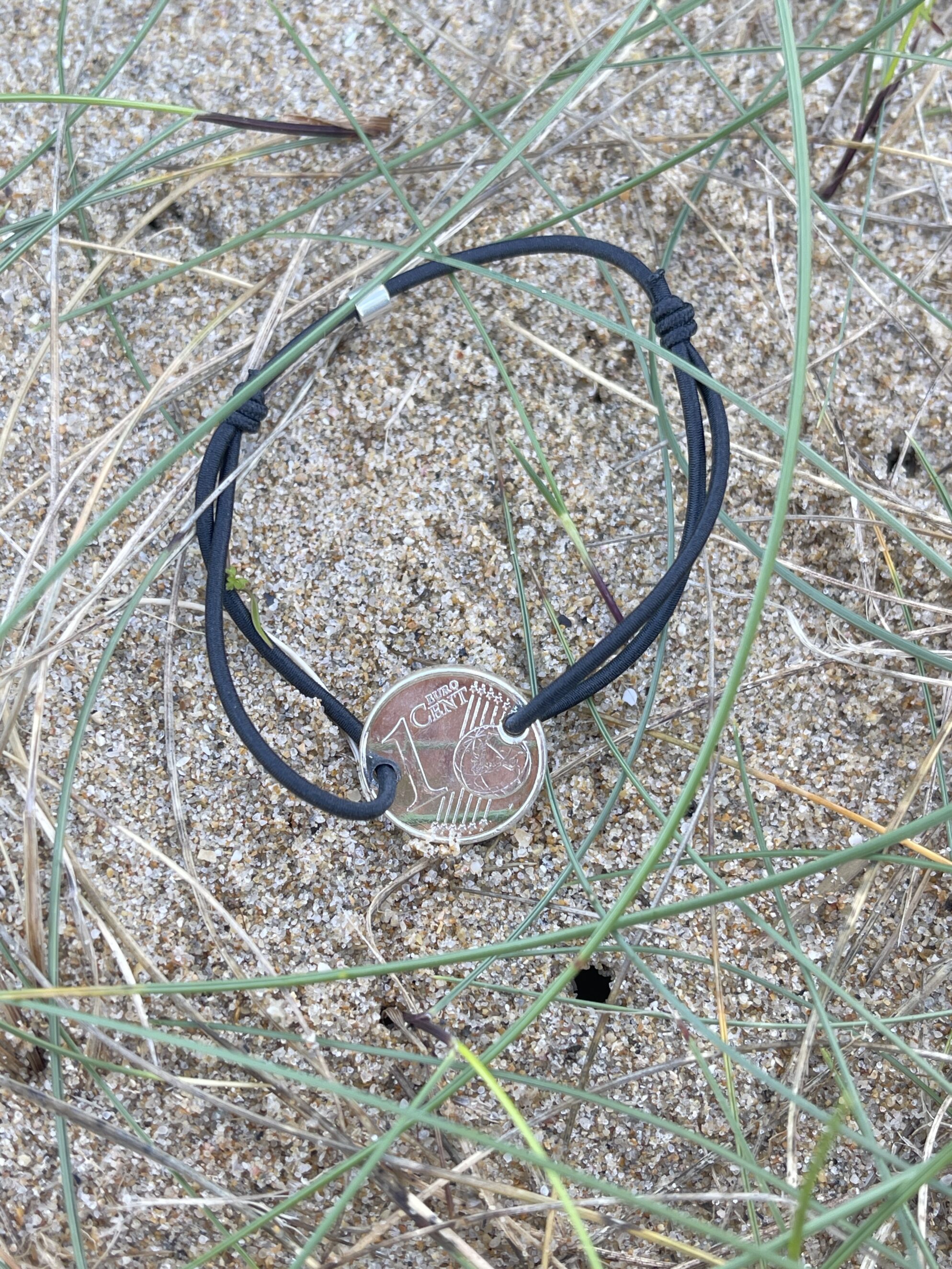 bracelet_pièce_d'euros_2013_cordon_élastique_le_ptit_franc